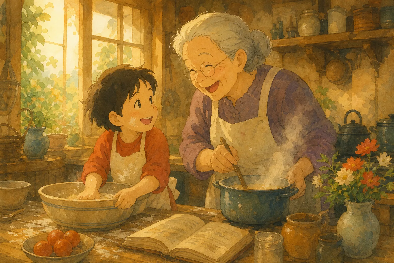 Grandma's Recipe and the Secret Ingredient illustration