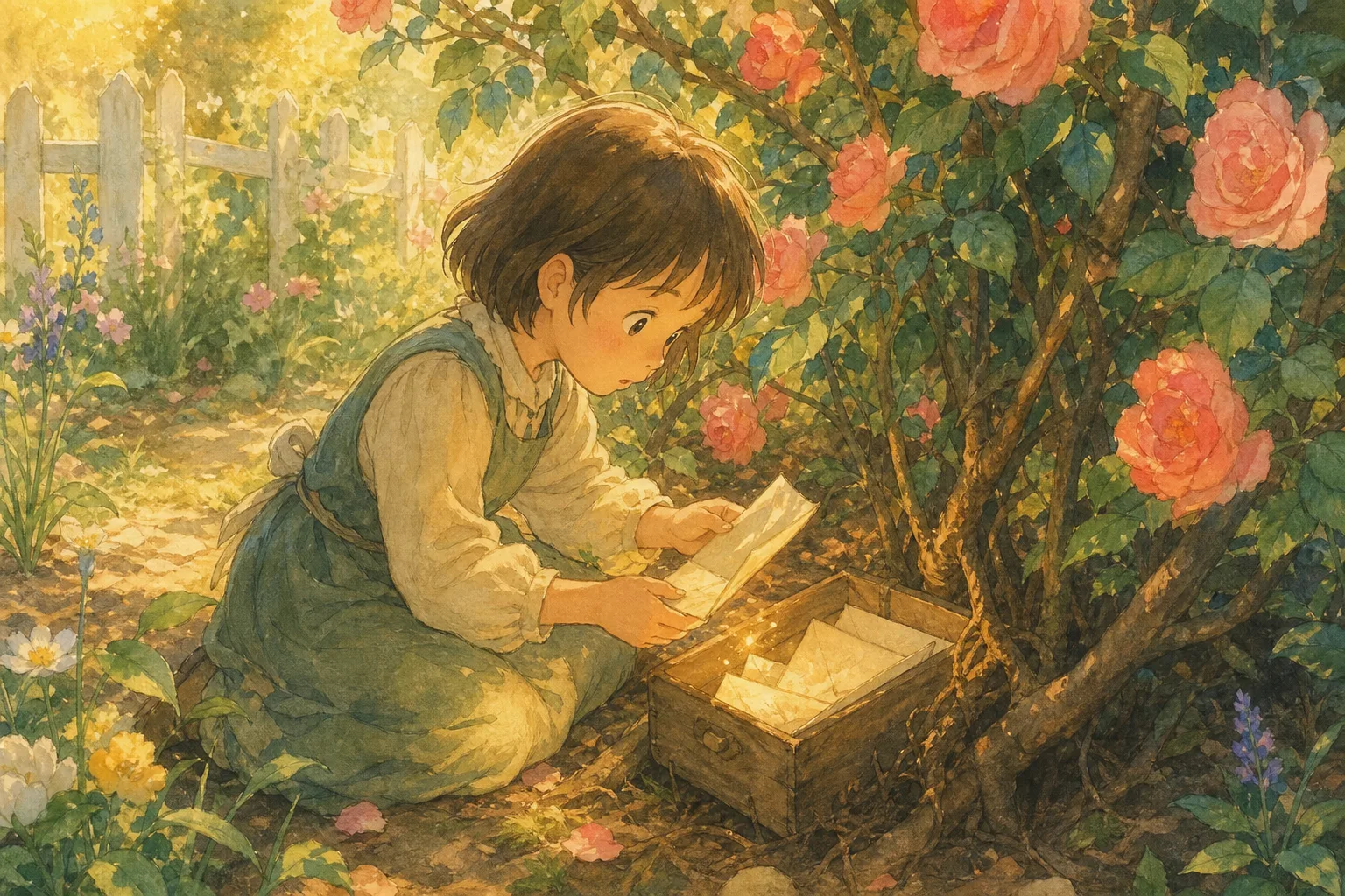 The Letters My Grandpa Left in the Garden illustration